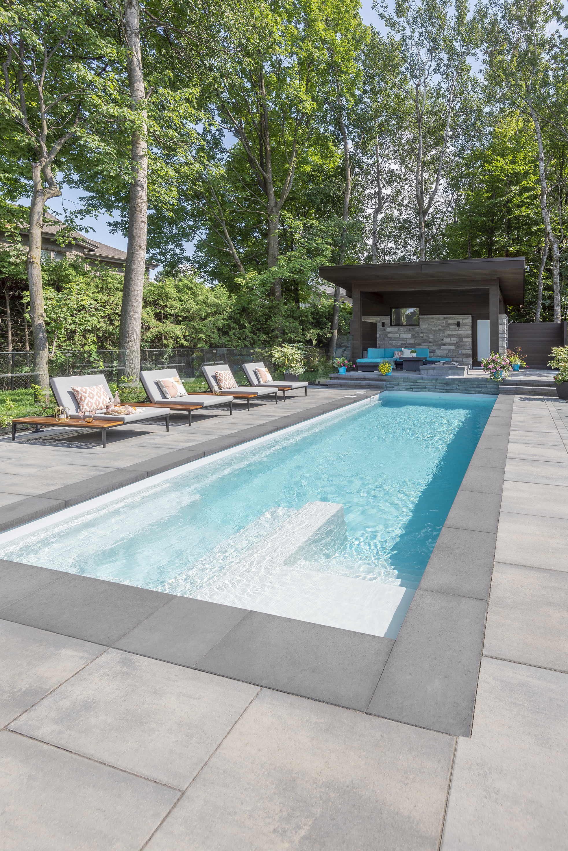 Lazuli 12'X32' | Fiberglass pools | Our Products | JC Pools and SPAs