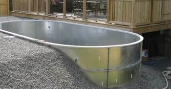 12' X 24' Oval Rockwood Pool Kit with Galv. Panels
