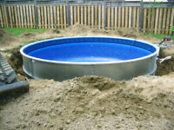 21ft Round Rockwood Pool with Nirvana Pool Heater 55000 BTU